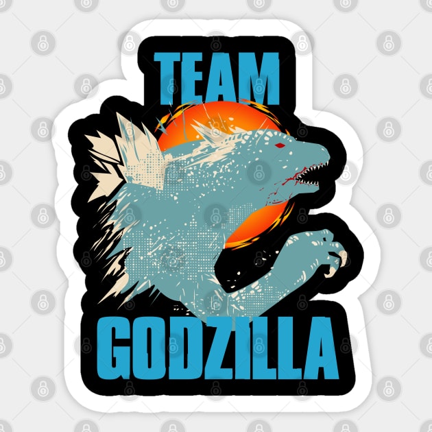 Godzilla vs Kong - Official Team Godzilla Sticker by Pannolinno